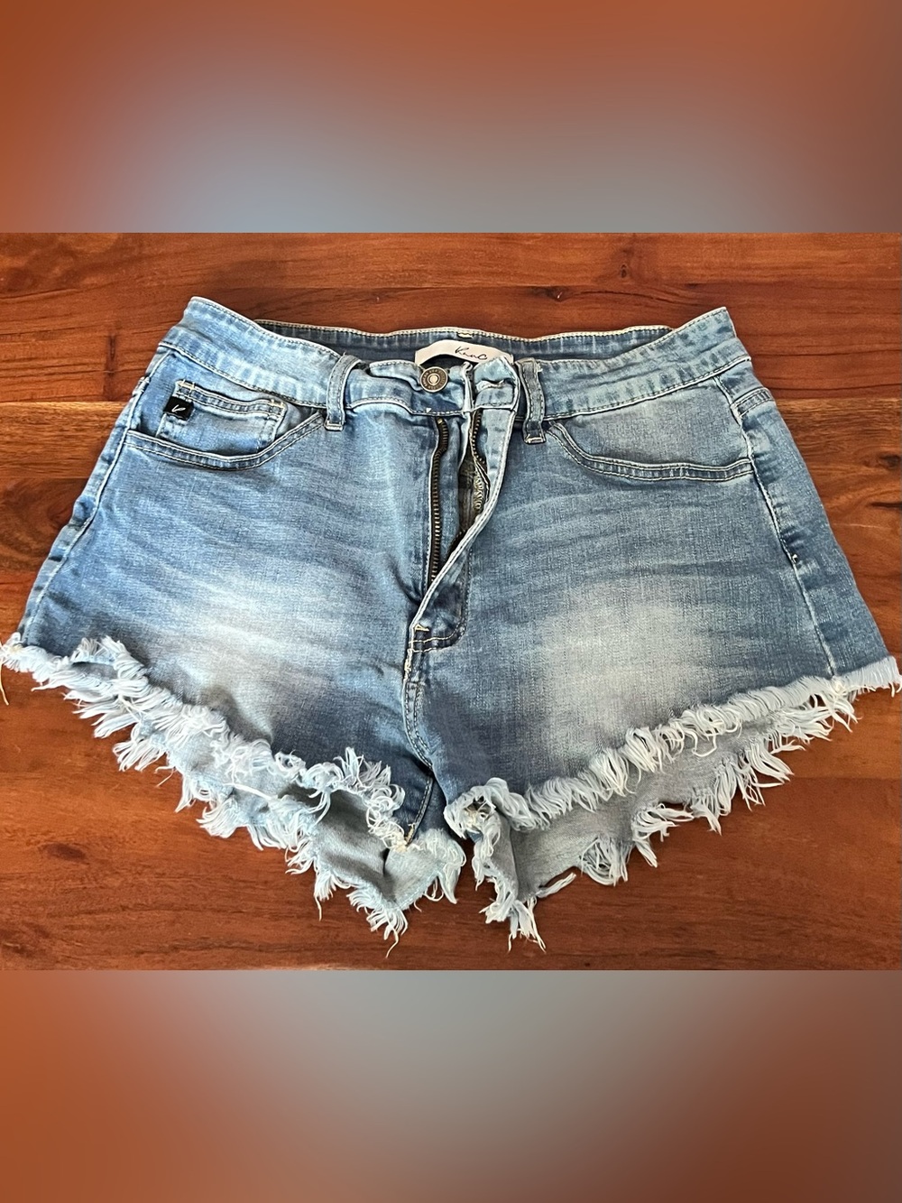 T.J.Maxx Light Blue Distressed Denim Shorts